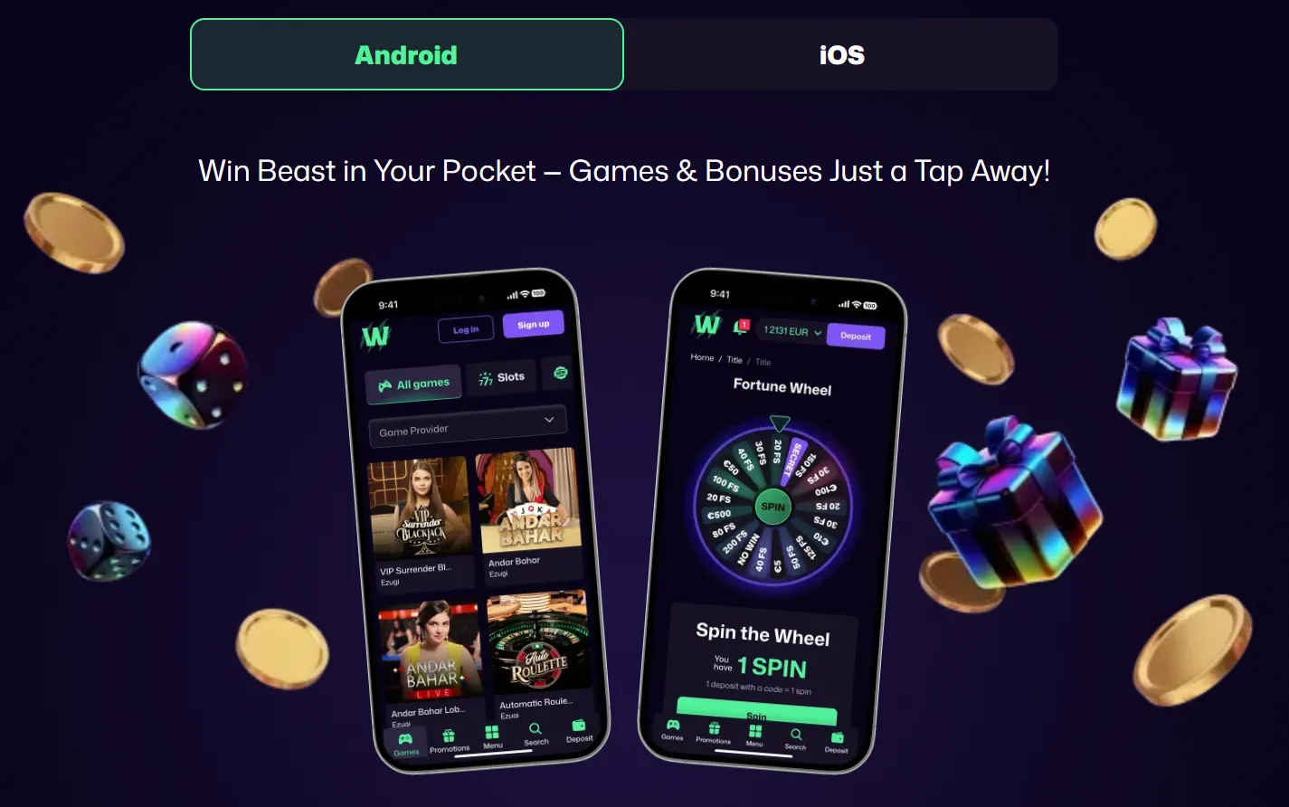 winbeast casino mobile app